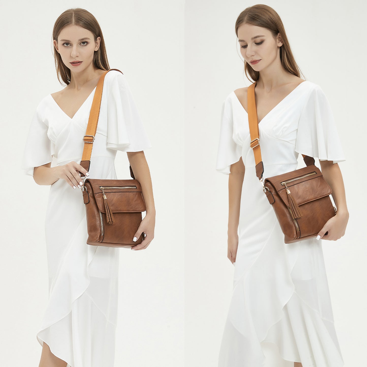 KL928 Crossbody Bags for Women Multi Pockets Cross Body Bag Purses Women's Shoulder Handbags with Detachable Strap