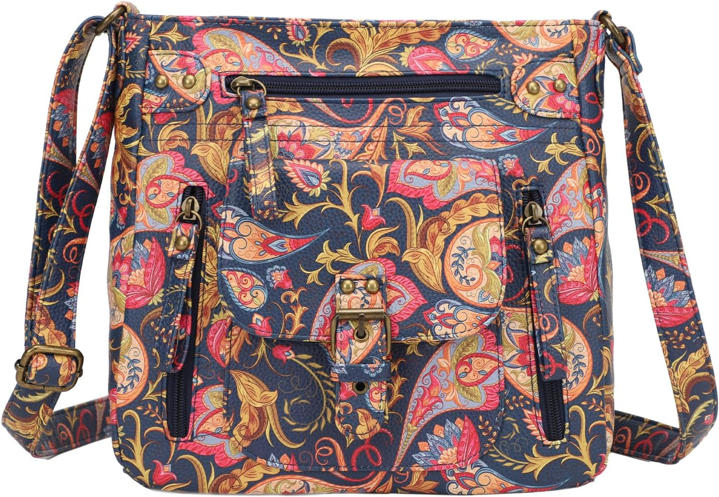 KL928 Crossbody Bags for Women, Multi Pocket Shoulder Bags, Medium PU Leather Cross Body Purses