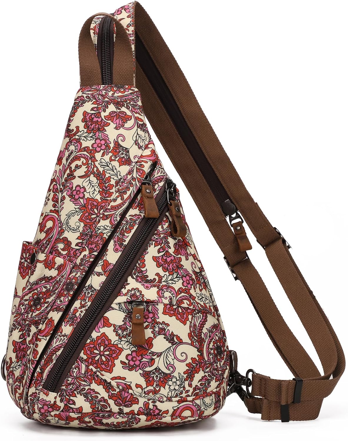 Canvas Sling Bag - Small Crossbody Backpack Shoulder Casual Daypack Rucksack for Men Women