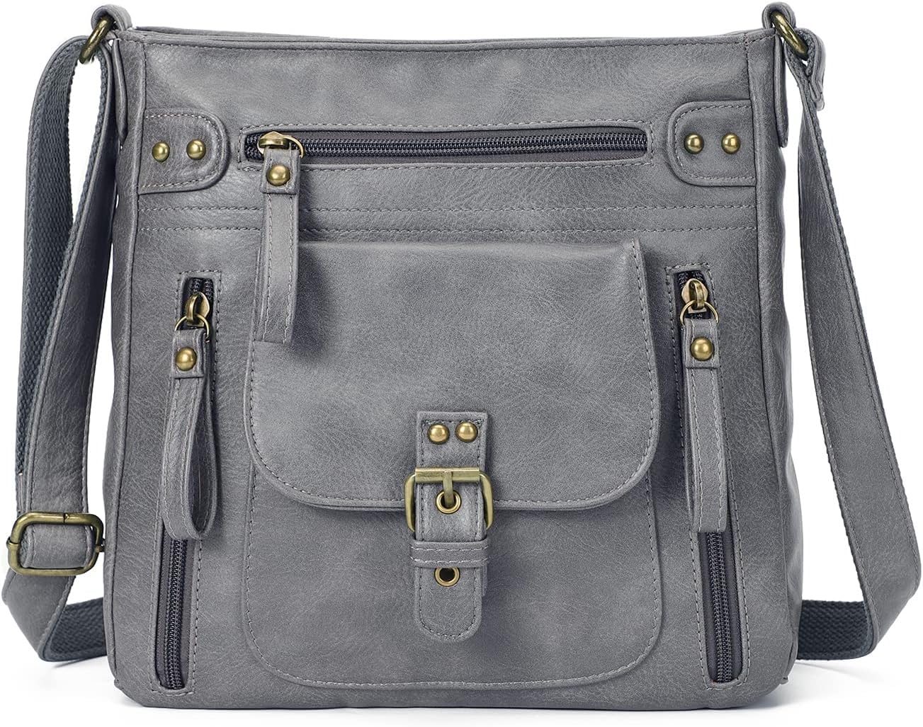 KL928 Crossbody Bags for Women, Multi Pocket Shoulder Bags, Medium PU Leather Cross Body Purses