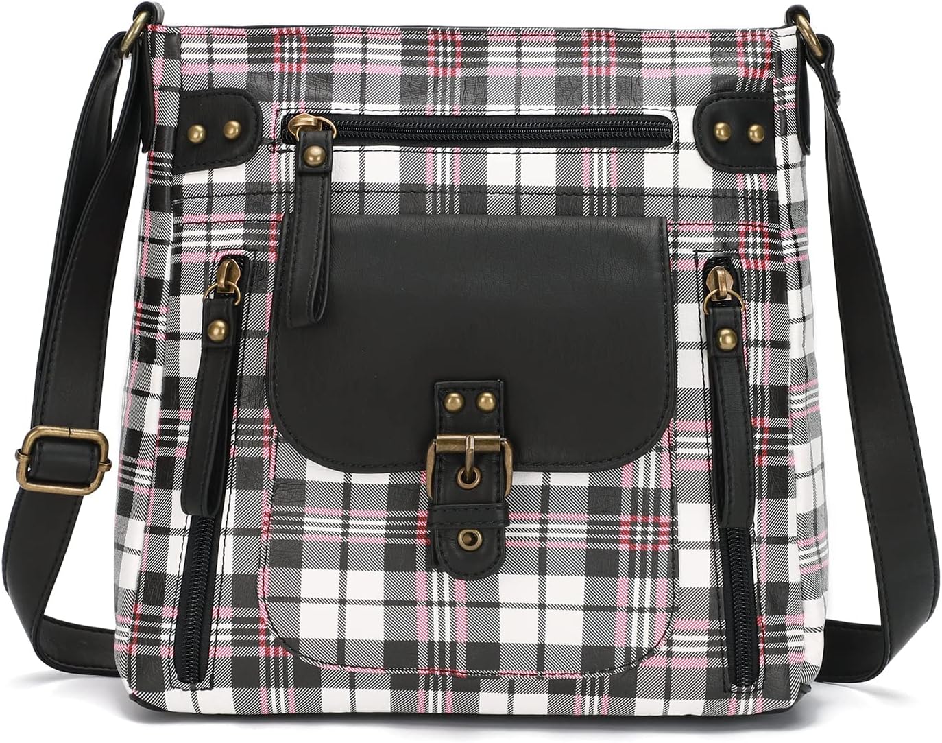 KL928 Crossbody Bags for Women, Multi Pocket Shoulder Bags, Medium PU Leather Cross Body Purses