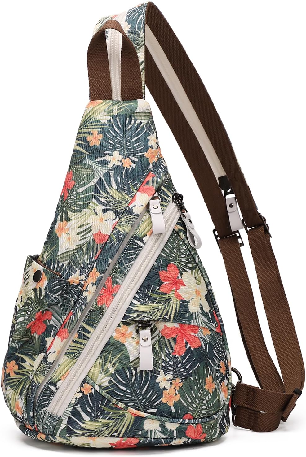 Canvas Sling Bag - Small Crossbody Backpack Shoulder Casual Daypack Unisex Rucksack