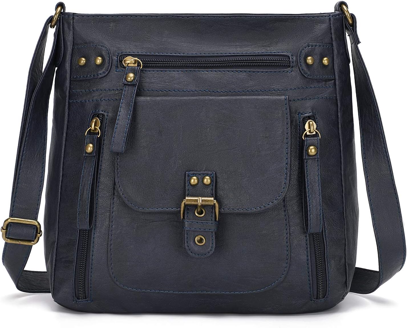 KL928 Crossbody Bags for Women, Multi Pocket Shoulder Bags, Medium PU Leather Cross Body Purses