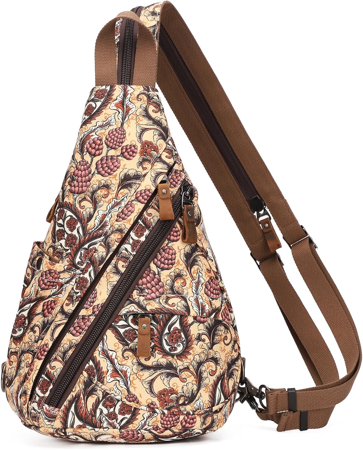 Canvas Sling Bag - Small Crossbody Backpack Shoulder Casual Daypack Unisex Rucksack
