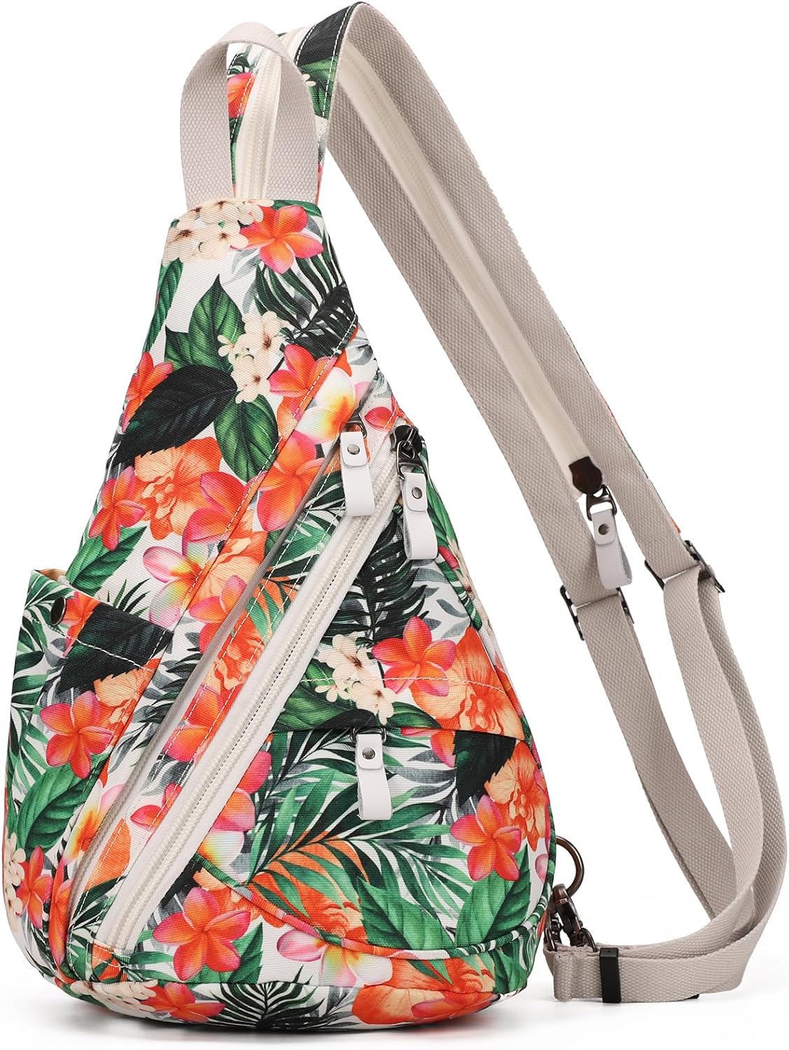 Canvas Sling Bag - Small Crossbody Backpack Shoulder Casual Daypack Rucksack for Men Women