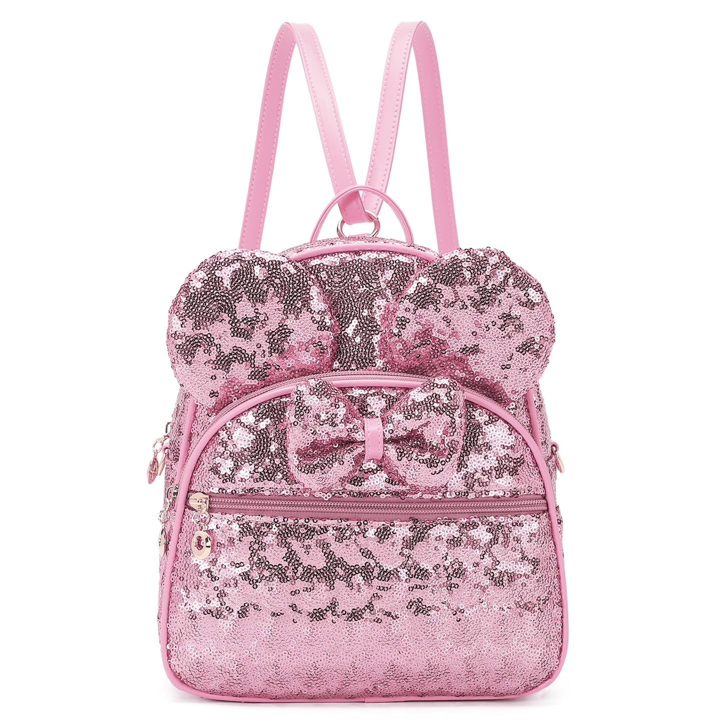 Girls Bowknot Polka Dot Cute Mini Backpack Small Daypack Convertible Shoulder Bag Purse