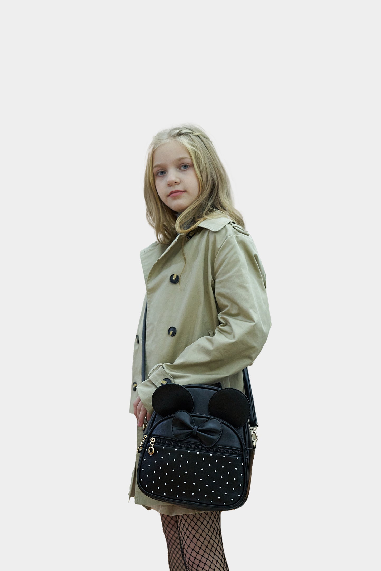 Girls Bowknot Polka Dot Cute Mini Backpack Small Daypacks Convertible Shoulder Bag Purse