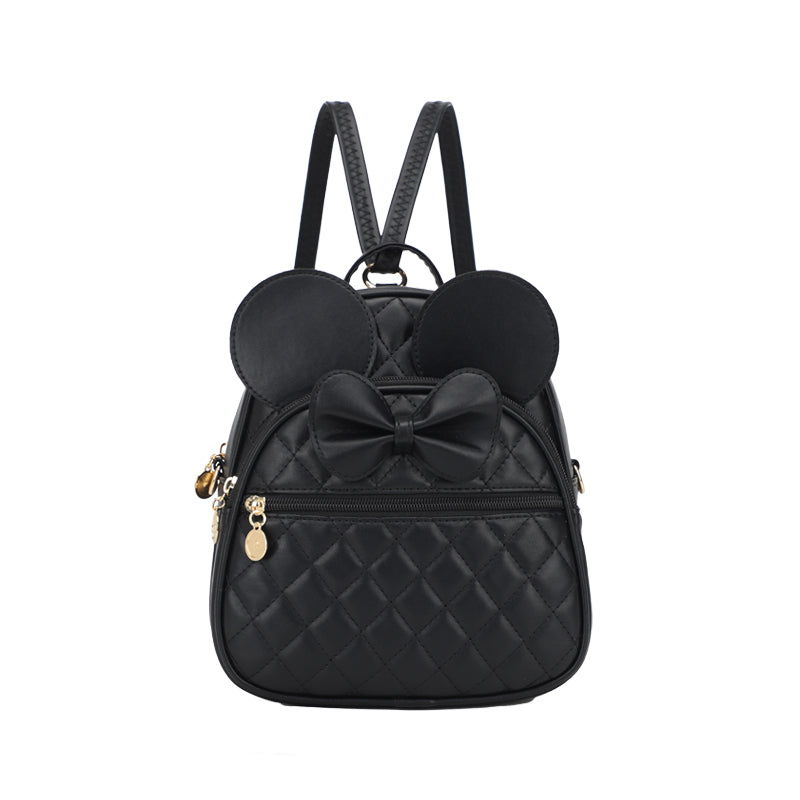 Girls Bowknot Polka Dot Cute Mini Backpack Small Daypacks Convertible Shoulder Bag Purse