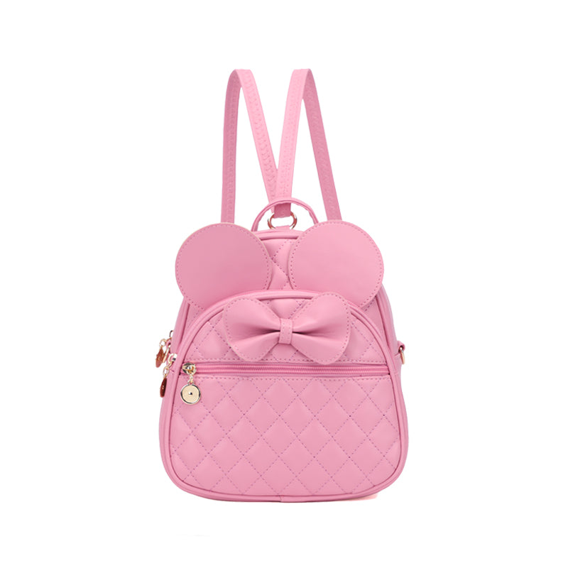 Girls Bowknot Polka Dot Cute Mini Backpack Small Daypacks Convertible Shoulder Bag Purse