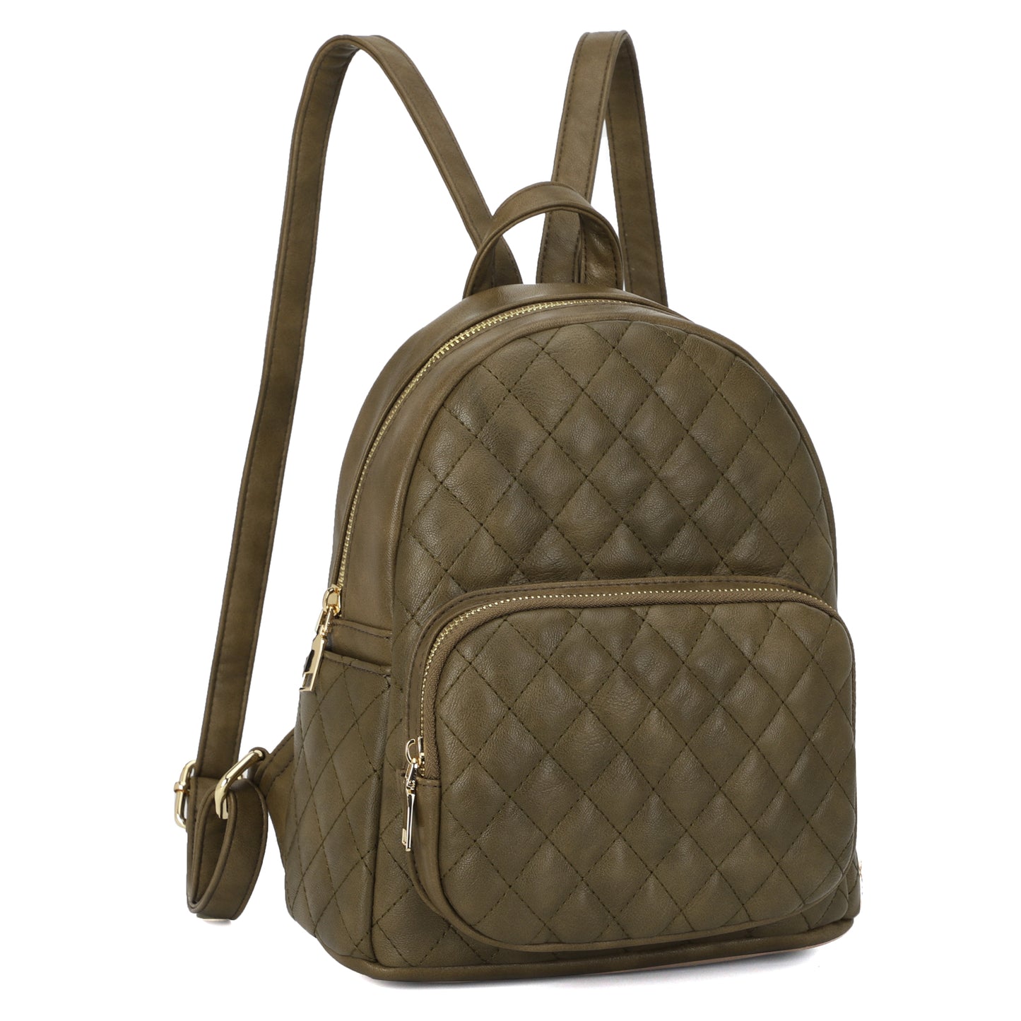 Mini Backpack for Women Quilted PU Leather Backpack Purse Designer Satchel Bag Small Casual Daypack