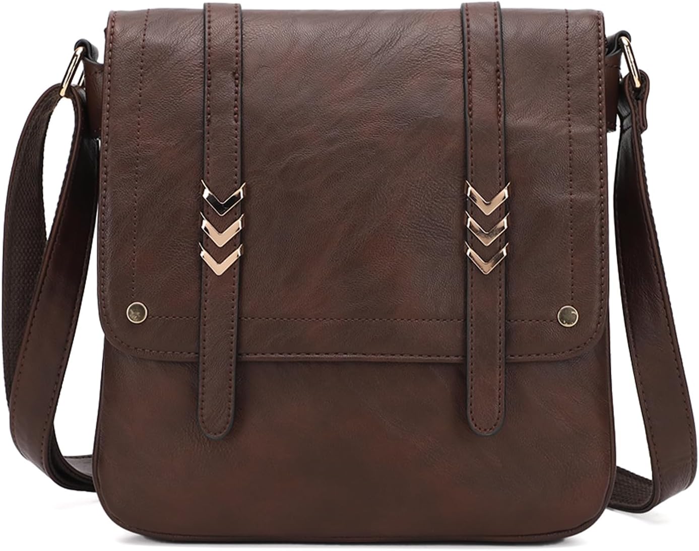 FAUX Leather Purses Soft Crossbody Bags for Women Medium Shoulder Handbags with Adjustable Belt