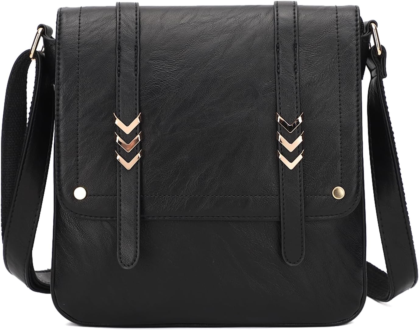 FAUX Leather Purses Soft Crossbody Bags for Women Medium Shoulder Handbags with Adjustable Belt