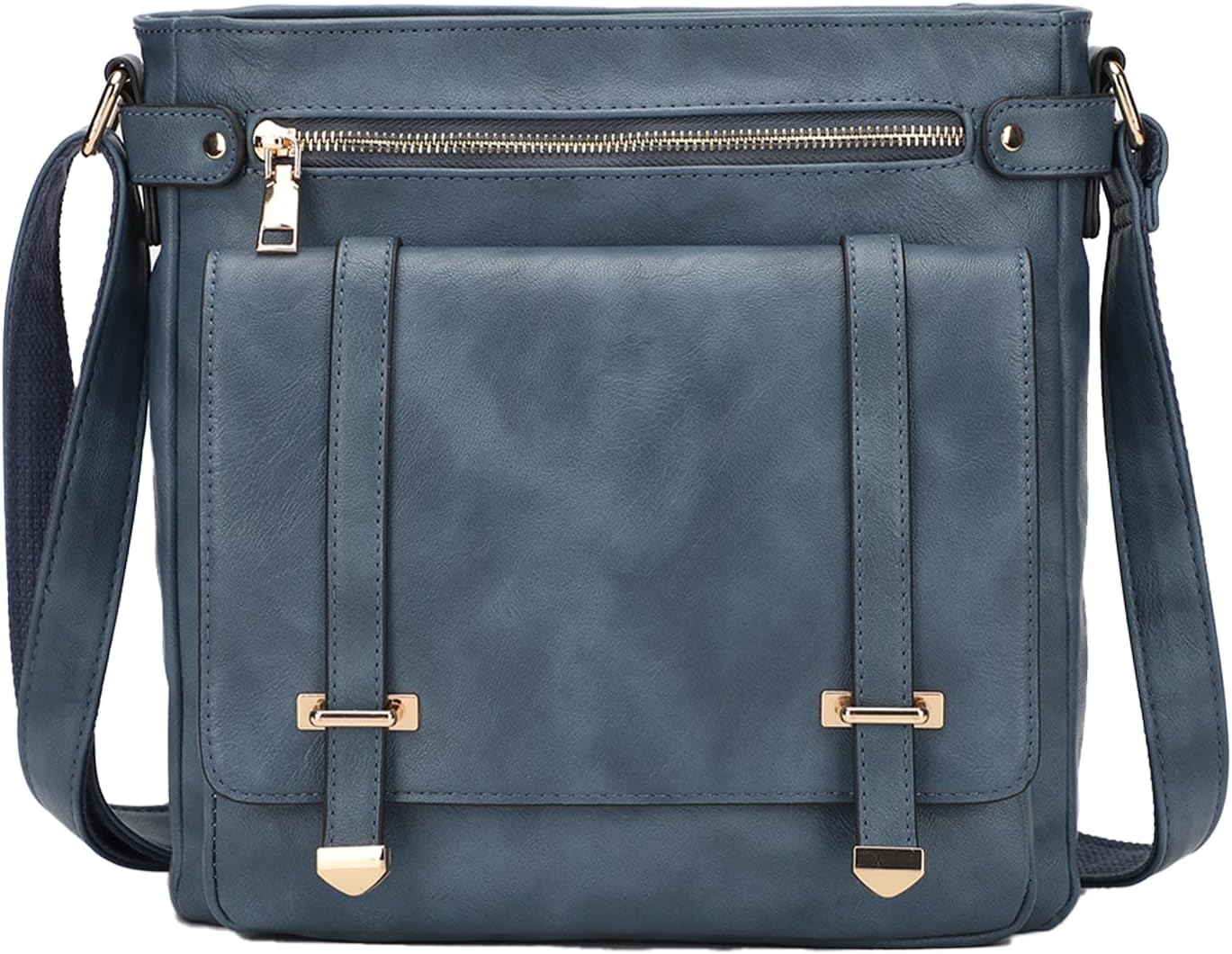 FAUX Leather Purses Soft Crossbody Bags for Women Medium Shoulder Handbags with Adjustable Belt