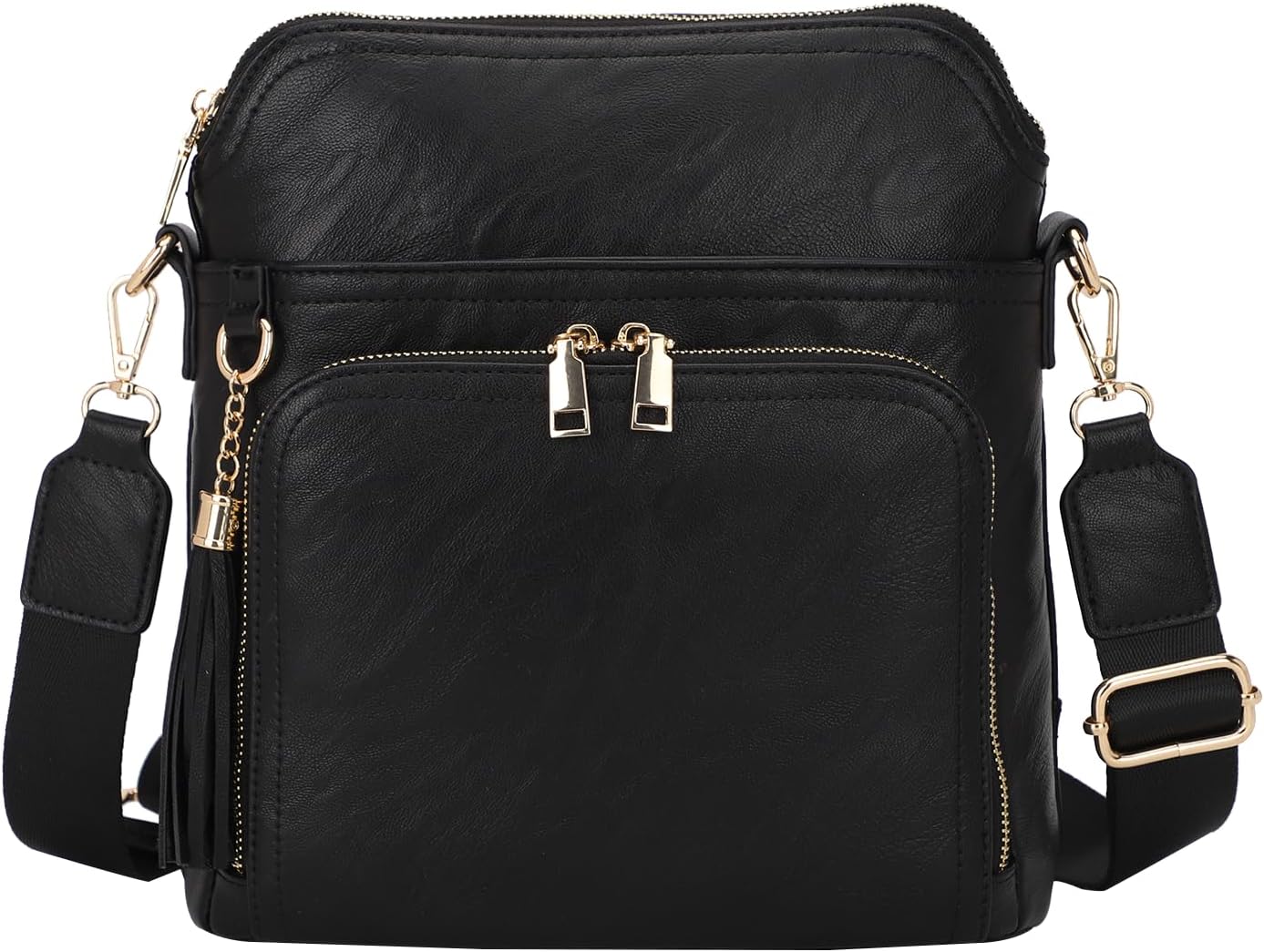 Crossbody Purses for Women Trendy Women's Shoulder Handbags with Credit Cards Slots Medium Crossbody Bags with Tassel
