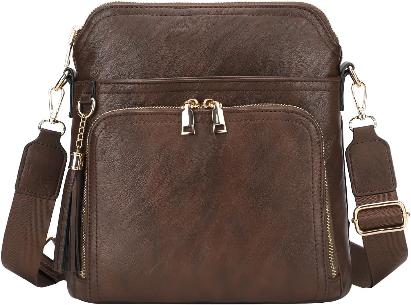 Crossbody Purses for Women Trendy Women's Shoulder Handbags with Credit Cards Slots Medium Crossbody Bags with Tassel